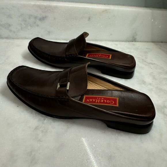 Cole Haan Women's Hilaree City Brown Leather Mules Size 8 B - Picture 8 of 8